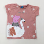 'Peppa & The Swan' Pink T-Shirt - Girls 12-18 Months