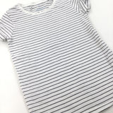Black & White Stripe T-Shirt - Girls 8 Years