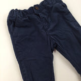 Navy Lined Trousers - Boys 3-6 Months