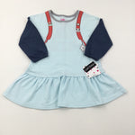 **NEW** Mickey Mouse Blue Long Sleeve Dress - Girls 18-24 Months