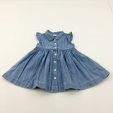 Blue Cotton Dress - Girls 12-18 Months