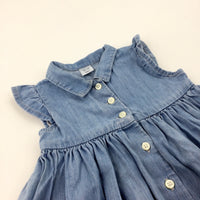 Blue Cotton Dress - Girls 12-18 Months