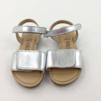- Silver Velcro Sandals - Shoe Size 7