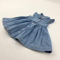 Blue Cotton Dress - Girls 12-18 Months