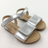 - Silver Velcro Sandals - Shoe Size 7