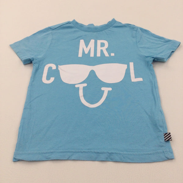 'Mr Cool' Blue T-Shirt - Boys 3-4 Years