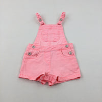 Pink Short Dungarees - Girls 12-18 Months