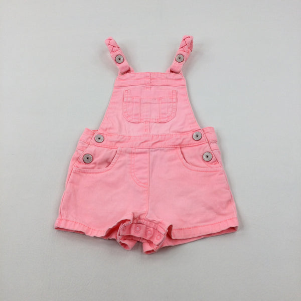 Pink Short Dungarees - Girls 12-18 Months