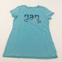 'Gap '86' Blue T-Shirt - Girls 8-9 Years
