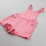 Pink Short Dungarees - Girls 12-18 Months