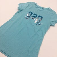 'Gap '86' Blue T-Shirt - Girls 8-9 Years
