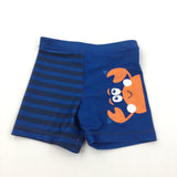 Crab Blue Swimming Trunks - Boys 2-3 Years