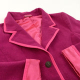 Mauve & Pink Fabric Jacket - Girls 8-9 Years