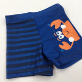 Crab Blue Swimming Trunks - Boys 2-3 Years