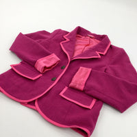 Mauve & Pink Fabric Jacket - Girls 8-9 Years