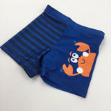 Crab Blue Swimming Trunks - Boys 2-3 Years