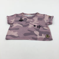 Camouflage Pink Cropped T-Shirt - Girls 9-10 Years