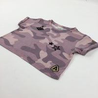 Camouflage Pink Cropped T-Shirt - Girls 9-10 Years