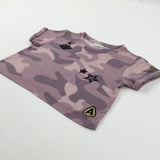 Camouflage Pink Cropped T-Shirt - Girls 9-10 Years