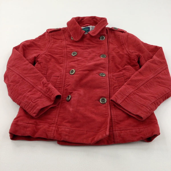 Red Suede Effect Jersey Lined Jacket - Girls 9-10 Years