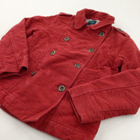 Red Suede Effect Jersey Lined Jacket - Girls 9-10 Years