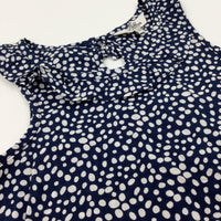 Navy Polka Dot Tunic - Girls 9-10 Years