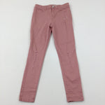 Pink Distressed Denim Trousers - Girls 9-10 Years