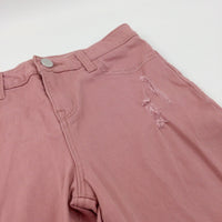 Pink Distressed Denim Trousers - Girls 9-10 Years