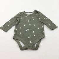 Christmas Trees Green Long Sleeve Bodysuit - Boys/Girls 0-3 Months