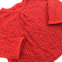 Red Long Sleeve Top - Girls 3-6 Months