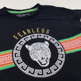 'Fearless' Leopard Black T-Shirt - Boys 5 Years