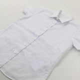 White Short Sleeve Shirt - Girls 7-8 Years