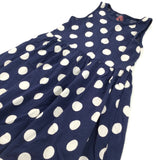 Spotty Navy & White Jersey Sun Dress - Girls 8-9 Years