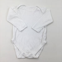White Long Sleeve Bodysuit - Boys/Girls 9-12 Months