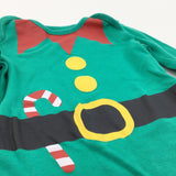 Elf Green Christmas Long Sleeve Bodysuit - Boys/Girls 6-9 Months