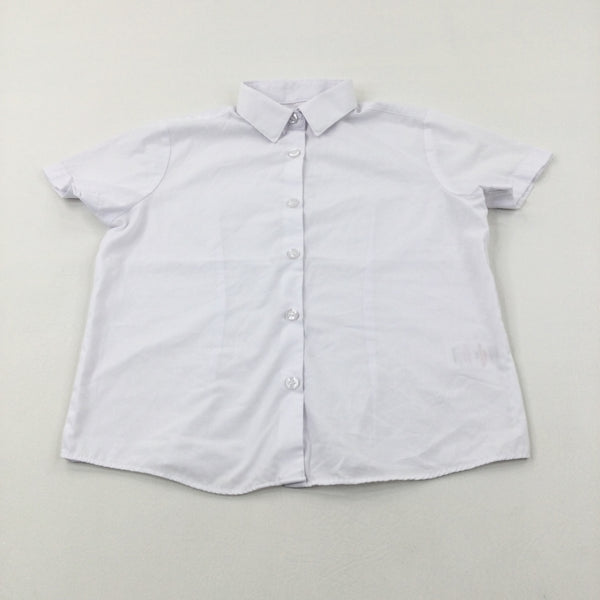 White Short Sleeve School Shirt - Girls 6-7 Years