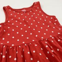 Spotty Red & White Jersey Sun Dress - Girls 8-9 Years
