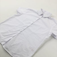 White Short Sleeve School Shirt - Girls 6-7 Years