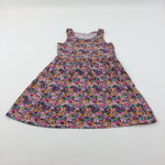 Flowers Cotton Sleeveless Dress - Girls 9-10 Years