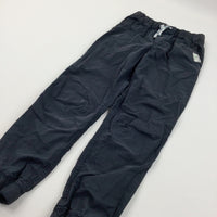 Grey/Black Lightweight Cotton Trousers - Boys 9-10 Years