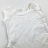 White Sleeveless Bodysuit - Boys/Girls Tiny Baby