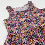 Flowers Cotton Sleeveless Dress - Girls 9-10 Years