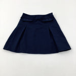 Navy Pleated School Skirt - Girls 6-7 Years