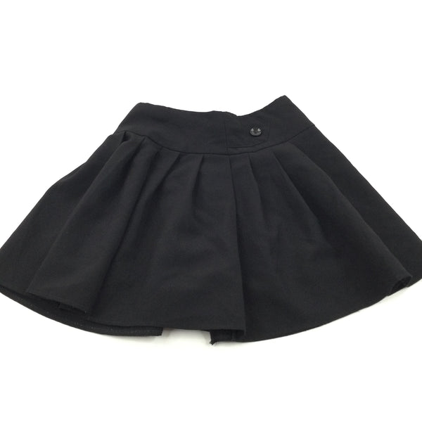 Black Polyester Side Zip Skirt - Girls 8-9 Years