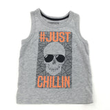 '#Just Chill' Grey Vest - Boys 3 Years