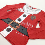 Father Christmas Red Long Sleeve Top - Boys/Girls 4-5 Years