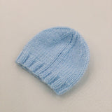 Light Blue Handknitted Hat - Boys Tiny Baby