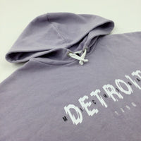 'Detroit Michigan 1998' Lilac Cropped Hoodie - Girls 10-11 Years