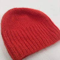 Red Knitted Hat - Boys/Girls 0-3 Months