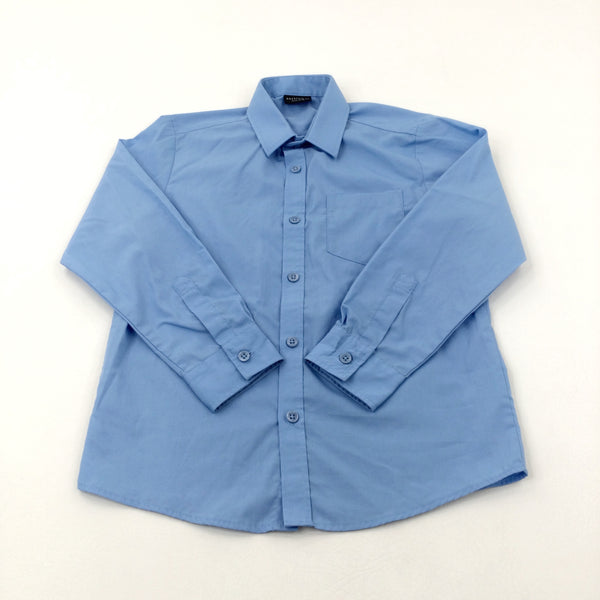 Blue Long Sleeve School Shirt - Boys 7-8 Years